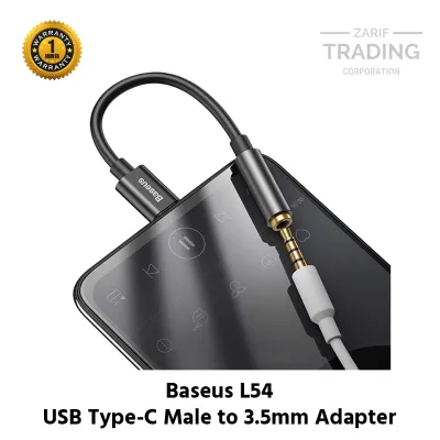 Baseus L54 Type C to 3 5mm Aux Adapter Type C Audio Converter Headphone Jack Adapter High Quality Type C to 3 5mm Audio Adapter